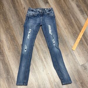 Girls Miss Me Distressed Skinny Jeans Size 14